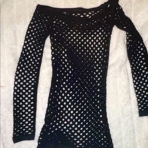 Black mesh dress